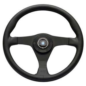 Nardi Gara Steering Wheel - Black Leather with Black Satin Spokes - 350mm