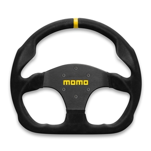 MOMO Model 30 Flat Bottom Steering Wheel, Suede, 320mm