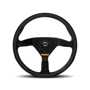 MOMO - Eagle, 350 Diam, 40 Dish, Blk Leather, Anth Spokes