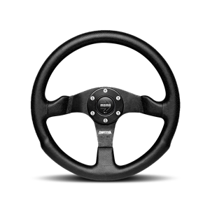 MOMO - Jet, 320 Diam, 42 Dish, Blk Airleather, Blk Spokes