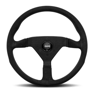 Momo Monte Carlo 350MM Black Alcantara W/Black Stitching