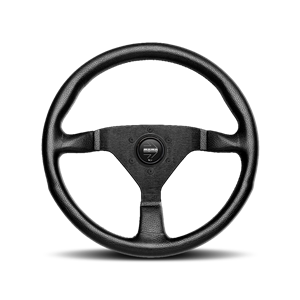 Momo Monte Carlo 350MM Black Alcantara W/Black Stitching