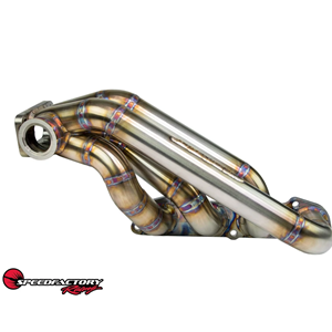 SpeedFactory Stainless Steel Turbo Manifold Sidewinder Style K Series Open T4 w Single 60mm V-Band WG - Turbosmart WG Flange