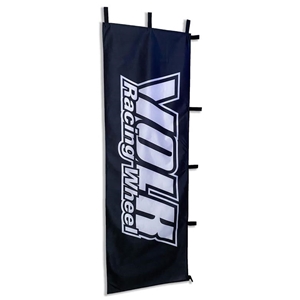 JDM BANNER Volk Racing Wheels Black Flag 24