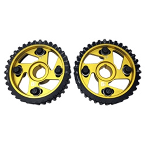 ADJUSTABLE CAM GEARS - Gold Anodize w/ARP Hold Down Bolts (Toyota 2JZGTE/2JZGE VVTi) - 1 Only