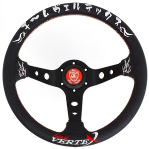 VERTEX KUMADORI 330MM LEATHER STEERING WHEEL