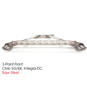 Circuit Hero Front 3-Point Strut Tower Bar - Acura Integra 94-01 & Honda Civic 92-00 - RAW