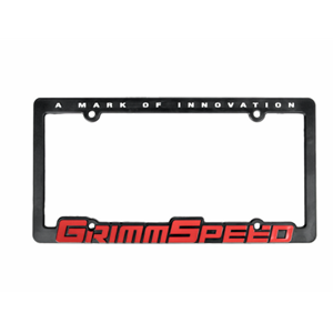 License Plate Frames - GrimmSpeed RED Text (Single)