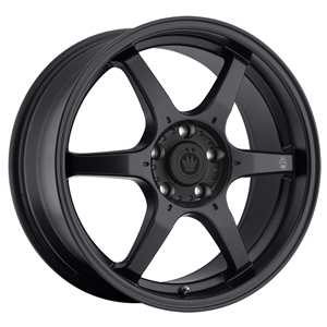 KONIG BACKBONE 15X6.5 4X100 ET38 Matte Black Milling Logo on Spoke