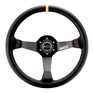 SPARCO STEERING WHEEL 345 LEATHER BLACK