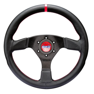 SPARCO STEERING WHEEL R383 CHAMPION BLK/RED
