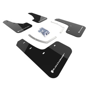  2018-21 Subaru Ascent Black UR Mud Flap White Logo