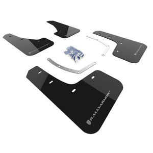  2018-21 Subaru Ascent Black UR Mud Flap Silver Logo