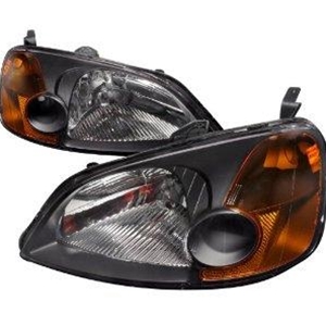 JDM Brand Headlights - Honda Civic 01-03 Black Housing