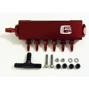 VMS Racing CNC Machined billet aluminum vacuum manifold kit - RED