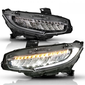 HONDA CIVIC 16-17 4DR LED PROJECTOR HEADLIGHT w/ SEQUENTIAL SIGNAL