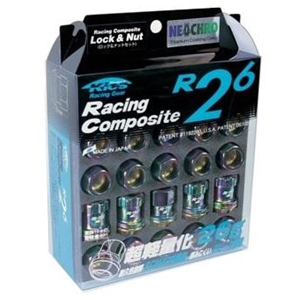 Project Kics 12X1.50 Neochrome R26 Lug Nuts - 16+4