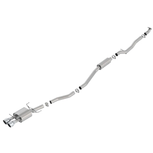 BORLA S-TYPE CAT BACK EXHAUST SYSTEM - HONDA CIVIC SI SEDAN 1.5T 16-21 (Silver Tips)