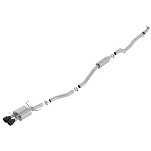 BORLA S-TYPE CAT BACK EXHAUST SYSTEM - HONDA CIVIC SI SEDAN 1.5T 16-21 (Black Tips)