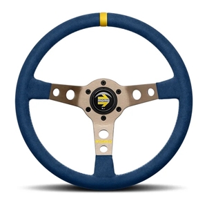 MOMO MOD.07 350 Diam 72 Dish Blue Microfiber Anthracite Anodized Spokes 1 Stripe