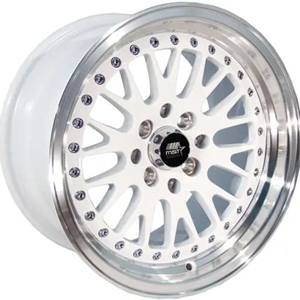 MST Wheels MT10 - White w/Machined Lip - 15x8.0 4x100/4x114.3 Offset +25