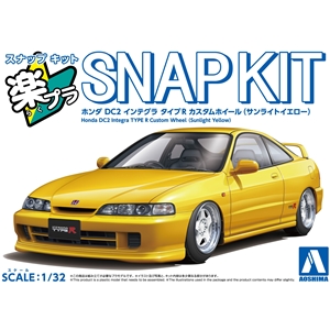 Aoshima 1/32 SNAP KIT #22CU-SY Honda DC2 Integra TYPE R Custom Wheel (Sunlight Yellow)