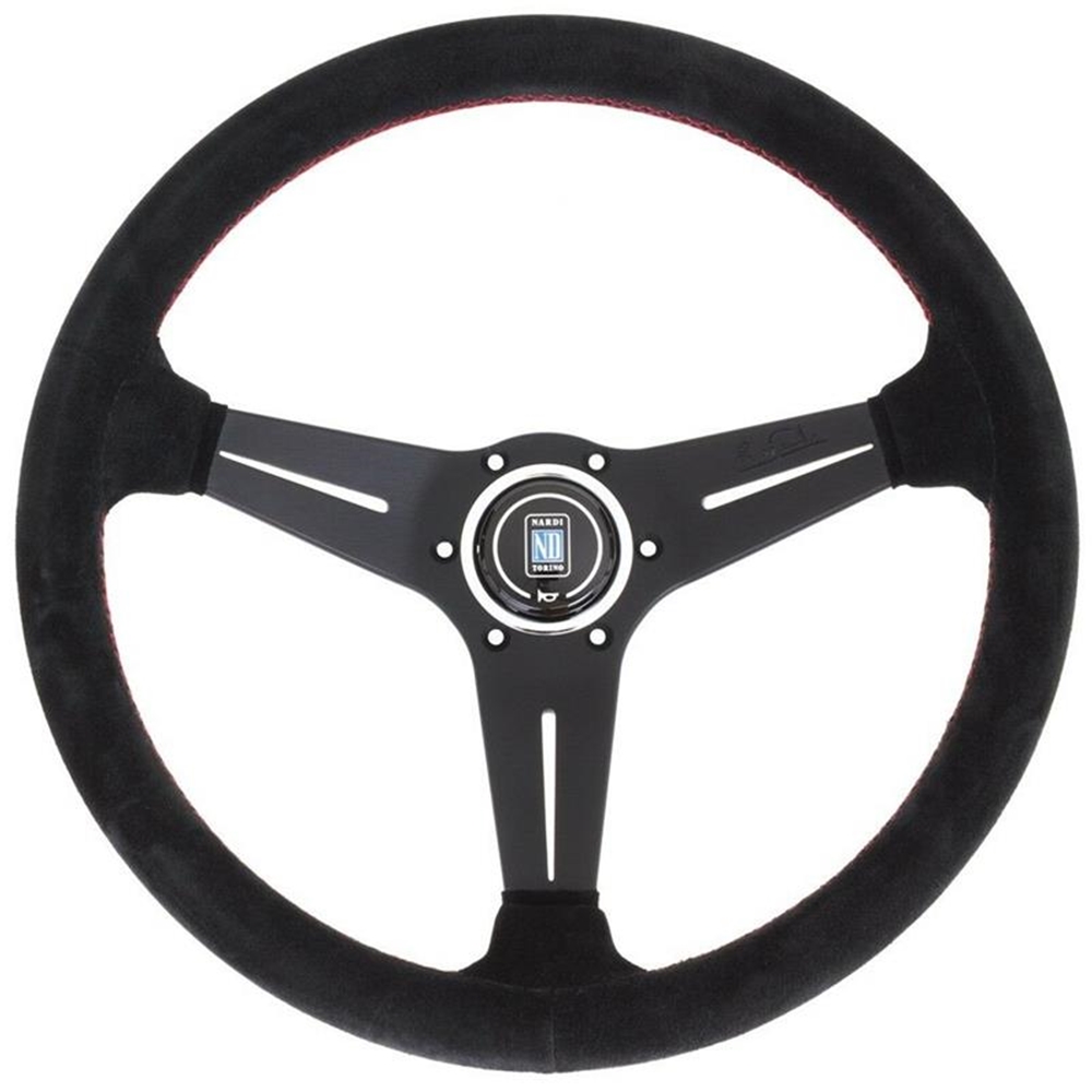 パーツ Nardi Deep Corn 35 Suede / black spokes Garage16 - Nardi Deep Corn Steering Wheel - Suede with Black