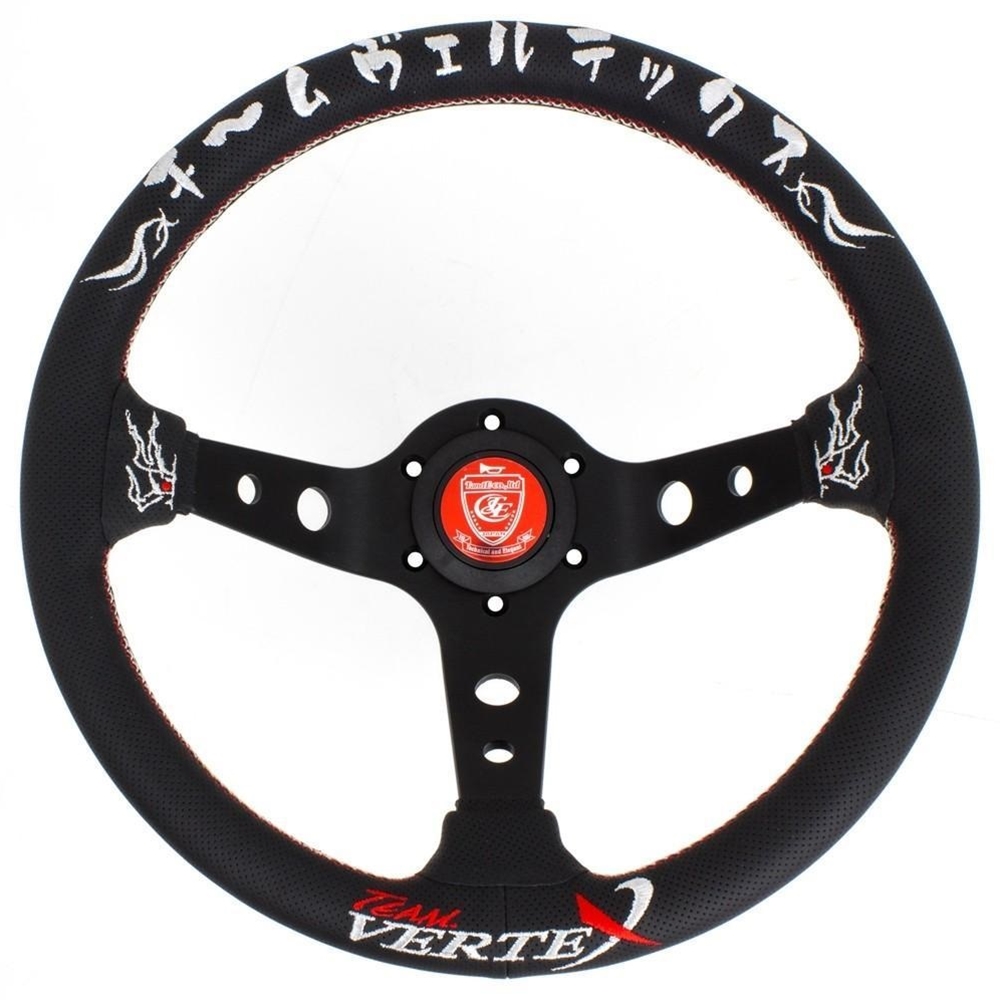 Garage16 - VERTEX KUMADORI 330MM LEATHER STEERING WHEEL
