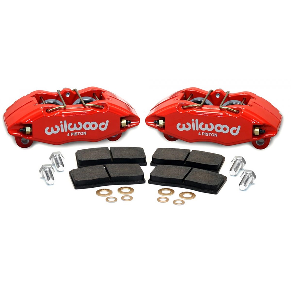 Wilwood DPHA Front Caliper & Pad Kit Red Honda / Acura w/ 262mm OE Rotor main image 1