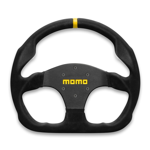 MOMO Model 30 Flat Bottom Steering Wheel, Suede, 320mm