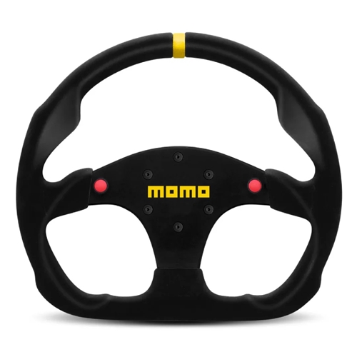 MOMO Model 30 Flat Bottom Steering Wheel, Suede, 320mm w/Horn Buttons