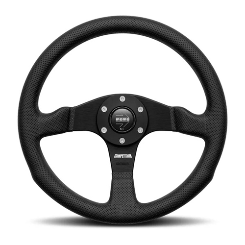 Momo Competition Steering Wheel 350 mm - Black AirLeather/Black Spokes