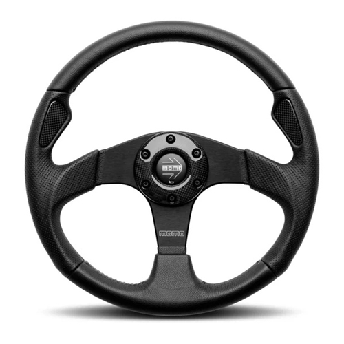 Momo Jet Steering Wheel 350 mm - Black AirLeather/Black Spokes