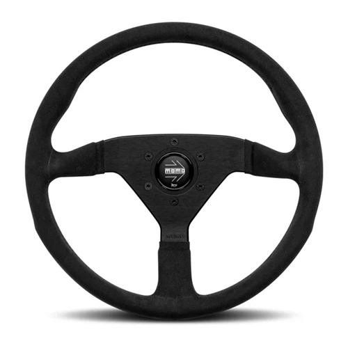 Momo Monte Carlo 350MM Black Alcantara W/Black Stitching