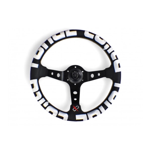 Vertex T&E White Steering Wheel; Leather; 330mm x 90mm Deep