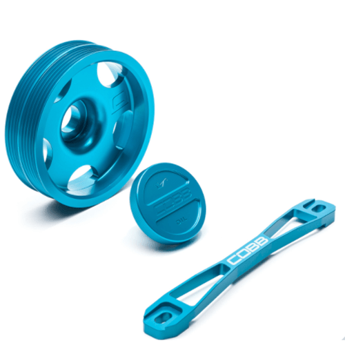 Limited Edition Teal Subaru Main Pulley + Oil Cap + Battery Tie Down