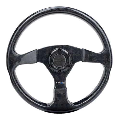 FORGED CARBON FIBER STEERING WHEEL 350mm 3" Deep Dish
