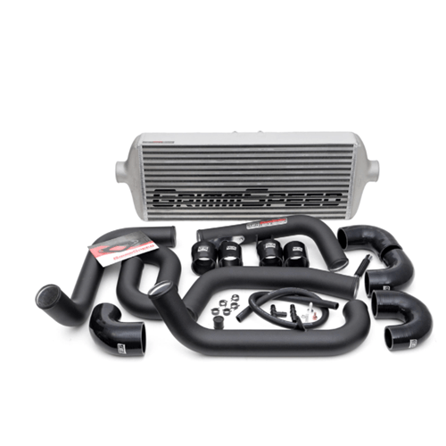 Front Mount Intercooler Kit [Inc. Black Piping] - Subaru 08-14 STI