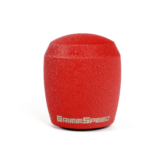 Stubby Shift Knob, Stainless Steel RED [M12x1.25]- Manual Subaru/Ford