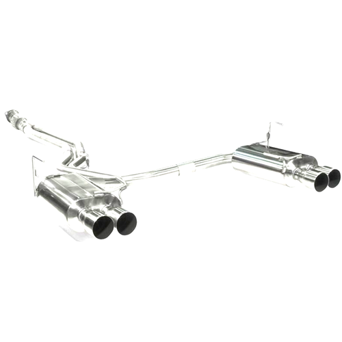 Catback Quad Straight Cut Tip Dual Tube 11-20 Sedan STI/WRX Brushed