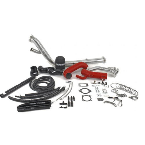 Rotated Turbo Tuner Kit with Red Intake 08-14 WRX and 08-20 STI