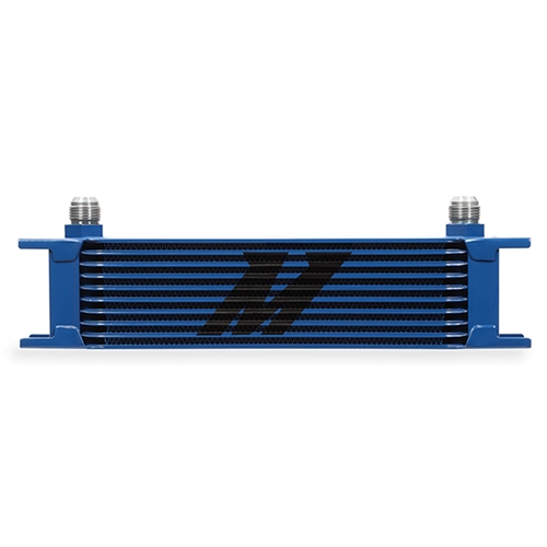Mishimoto Universal 10-Row Oil Cooler, Blue