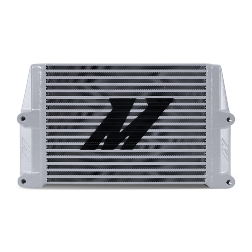 Mishimoto Heavy-Duty Bar and Plate Oil Cooler, 10in Core, Same-Side Outlets, Silver