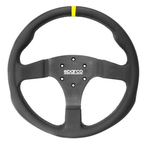 SPARCO STEERING WHEEL R330B LEATHER W/BTTN