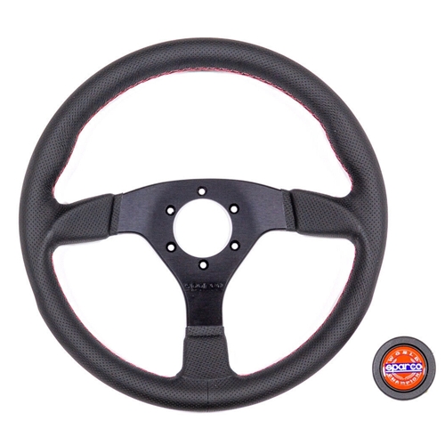 SPARCO STEERING WHEEL STRADA PERF BLK/RED