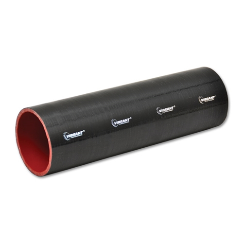 Straight Hose Coupler, 1.125" I.D. x 12.00" Long - Gloss Black