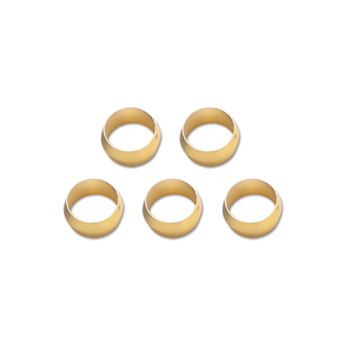 Pack of 5, Brass Olive Inserts; Size 1/4"