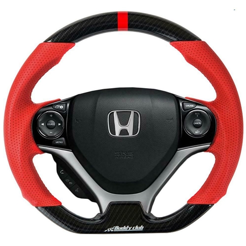 Garage16 Buddy Club Sport Steering Wheel Civic 16 Time Attack Red