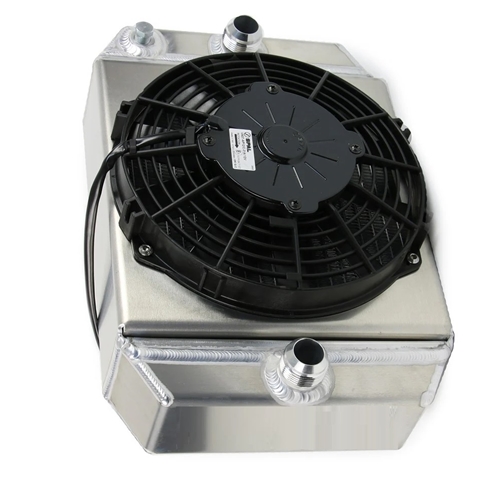 KLM RADIATOR 16AN 14.5 TALL X 10 WIDE X 5 1/2 THICK WITH FAN