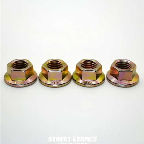 Street Legacy Strut Tower Nuts - YELLOW Zinc Coated
